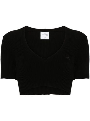 T-shirt crop en maille nervurée - Courrèges - Modalova