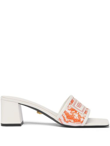 Mules Theia Barocco 55 mm en raphia - Versace - Modalova