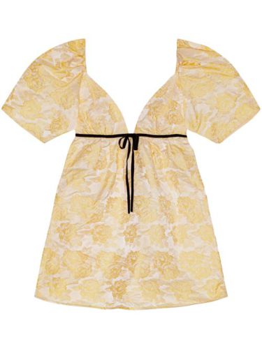 GANNI robe à fleurs - Jaune - GANNI - Modalova