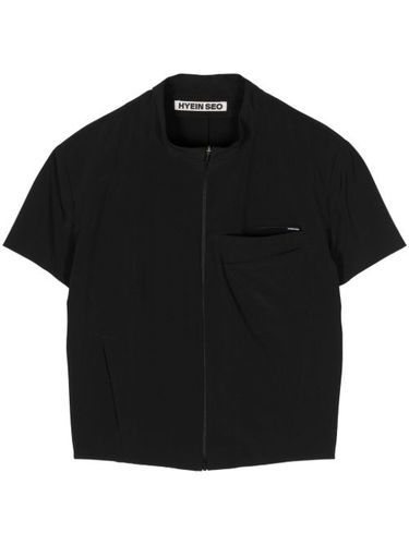 T-shirt crop à détail de zip - Hyein Seo - Modalova