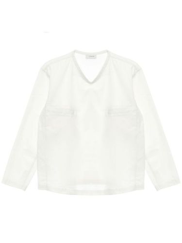 T-shirt en coton à col v - LEMAIRE - Modalova
