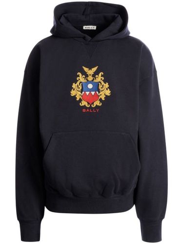 Bally hoodie à logo brodé - Bleu - Bally - Modalova