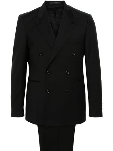 Costume en laine à veste croisée - Tagliatore - Modalova
