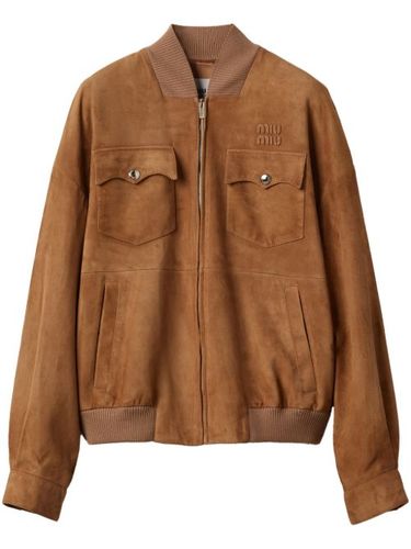 Miu Miu veste à logo - Marron - Miu Miu - Modalova