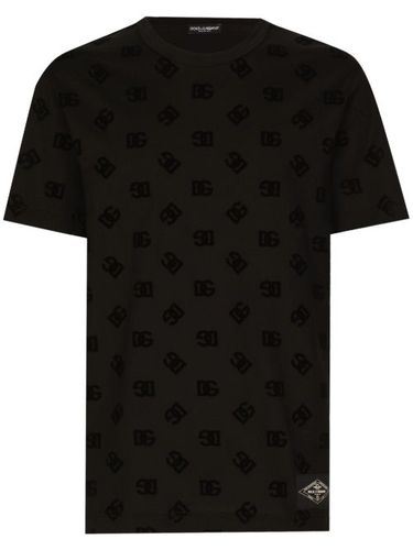 T-shirt en coton à motif monogrammé - Dolce & Gabbana - Modalova