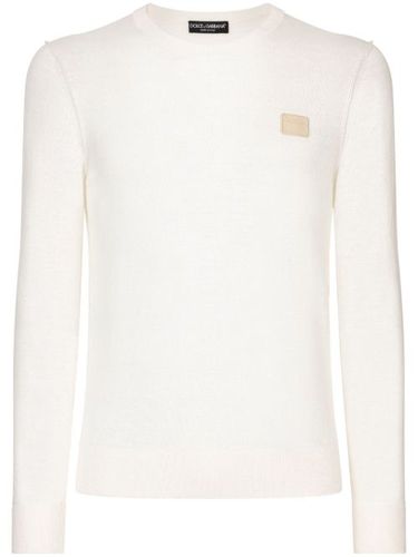 Pull à applique logo - Dolce & Gabbana - Modalova