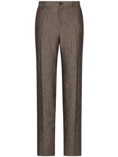 Pantalon fuselé en lin - Dolce & Gabbana - Modalova