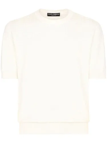 Pull en soie à logo DG - Dolce & Gabbana - Modalova