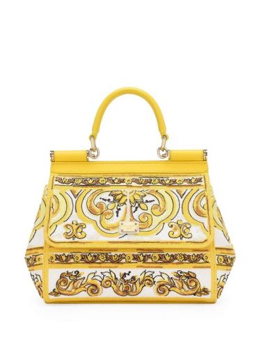 Sac à main Sicily médium en cuir - Dolce & Gabbana - Modalova
