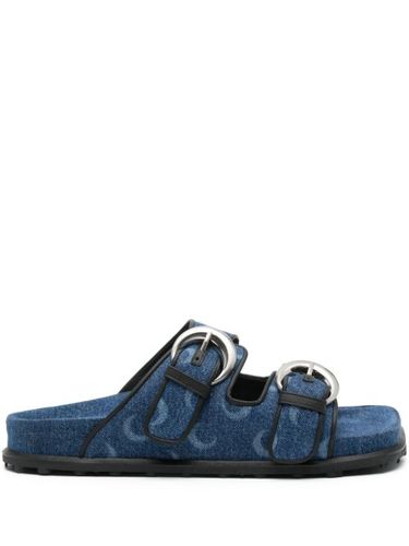 Sandales en jean à motif monogrammé - Marine Serre - Modalova