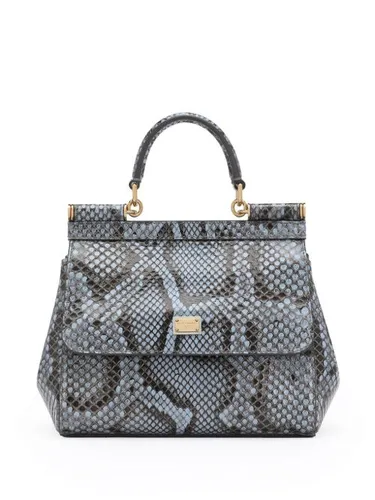 Sac à main Sicily à effet peau de serpent - Dolce & Gabbana - Modalova