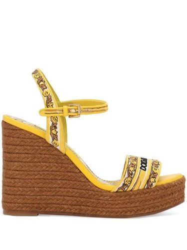 Sandales compensées à imprimé Majolica 90 mm - Dolce & Gabbana - Modalova