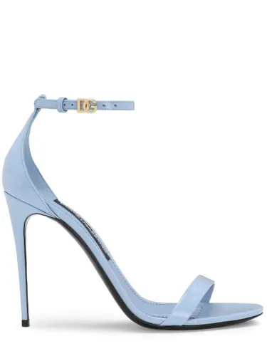Sandales en cuir à fini poli 105 mm - Dolce & Gabbana - Modalova