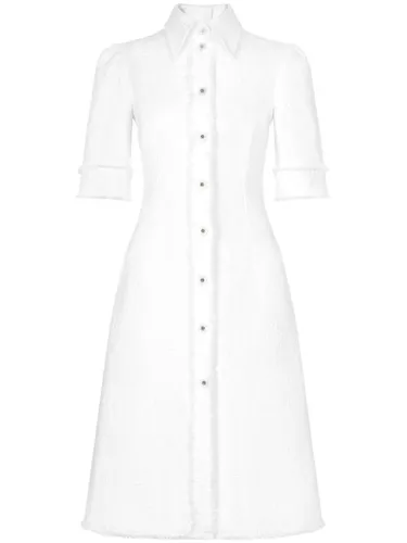 Robe-chemise mi-longue en tweed - Dolce & Gabbana - Modalova