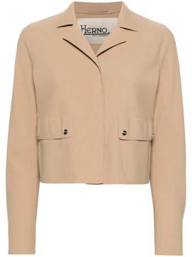 Veste crop à revers crantés - Herno - Modalova