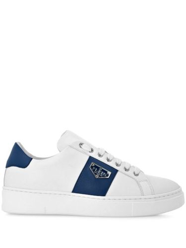 Baskets en cuir à plaque logo - Philipp Plein - Modalova