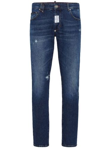 Jean droit à effet usé - Philipp Plein - Modalova