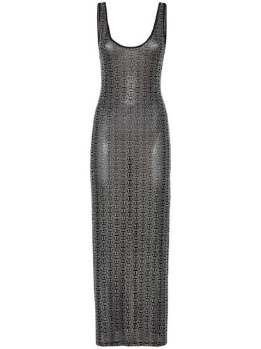 Robe longue à motif monogrammé en cristal - Philipp Plein - Modalova