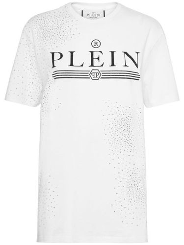 T-shirt en coton à ornements en cristal - Philipp Plein - Modalova
