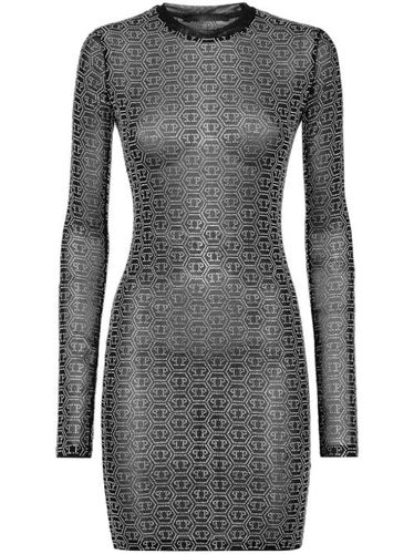 Robe en résille à ornements en cristal - Philipp Plein - Modalova