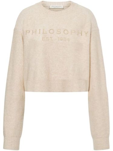 Pull crop à logo brodé - Philosophy Di Lorenzo Serafini - Modalova