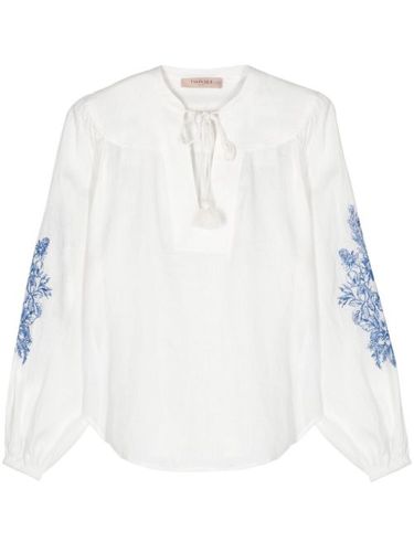 Blouse à fleurs brodées - TWINSET - Modalova