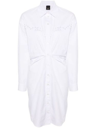 Robe-chemise à détails d'œillets - PINKO - Modalova