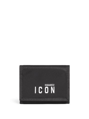Portefeuille pliant à logo Icon imprimé - DSQUARED2 - Modalova