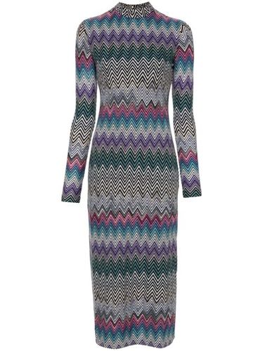 Robe mi-longue à motif zigzag - Missoni - Modalova