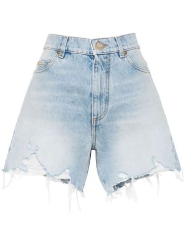 Short en jean à taille haute - Balmain - Modalova