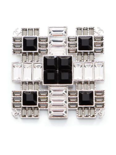 Broche CC à ornements en cristal (2019) - CHANEL Pre-Owned - Modalova