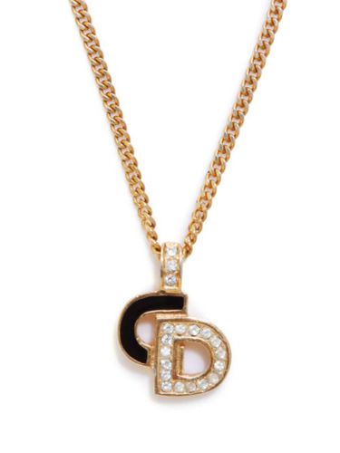 Collier à pendentif CD (années 1990) - Christian Dior Pre-Owned - Modalova