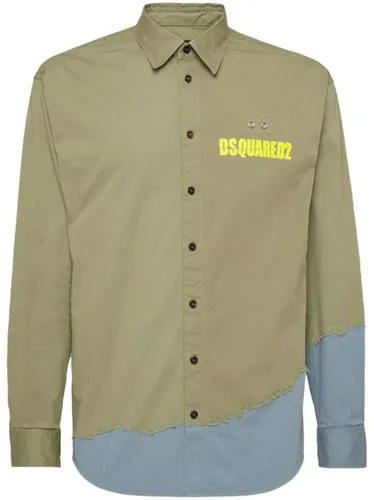Chemise colour block à logo imprimé - DSQUARED2 - Modalova
