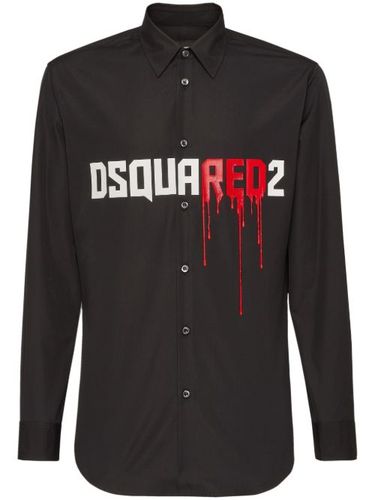 Chemise en coton à logo imprimé - DSQUARED2 - Modalova