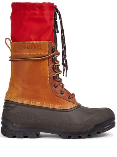 Bottines en cuir à empiècements - DSQUARED2 - Modalova
