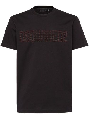 T-shirt en coton à logo strassé - DSQUARED2 - Modalova