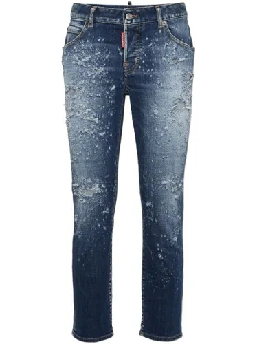 Jean slim à effet usé - DSQUARED2 - Modalova