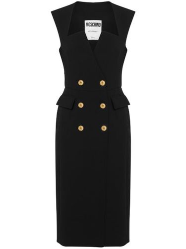Robe mi-longue à boutonnière croisée - Moschino - Modalova