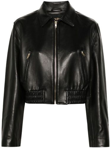 Maje veste de moto en cuir - Noir - Maje - Modalova