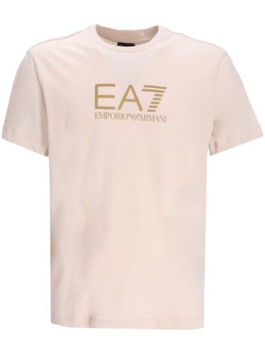 T-shirt en coton à logo imprimé - Ea7 Emporio Armani - Modalova