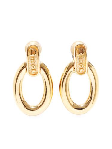 Boucles d'oreilles pendantes en plaqué - Christian Dior Pre-Owned - Modalova