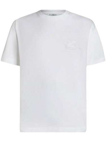 T-shirt en coton à logo brodé - ETRO - Modalova