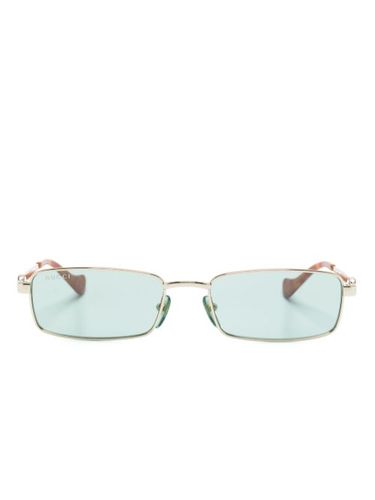 Lunettes de soleil à monture rectangulaire - Gucci Eyewear - Modalova