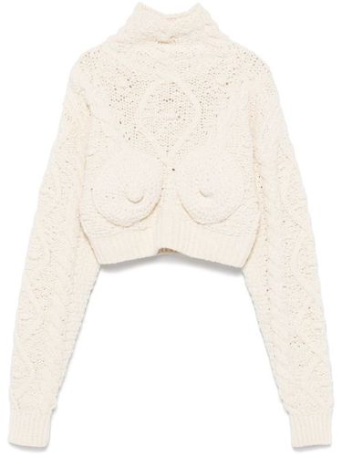 Pull crop à détail de soutien-gorge - Jean Paul Gaultier - Modalova