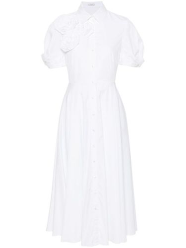 Robe-chemise mi-longue à appliqué rose - ERDEM - Modalova