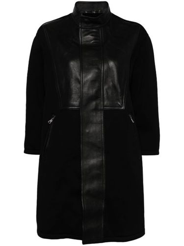 Manteau bordé de cuir artificiel - Neil Barrett - Modalova