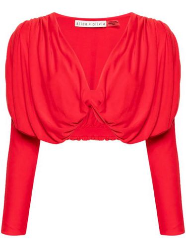 Blouse crop à détail torsadé - alice + olivia - Modalova