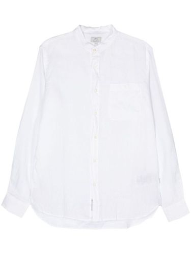 Chemise en lin à col officier - Woolrich - Modalova
