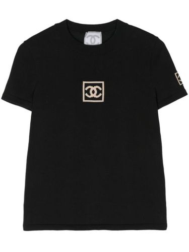 T-shirt à logo CC en intarsia (2003) - CHANEL Pre-Owned - Modalova