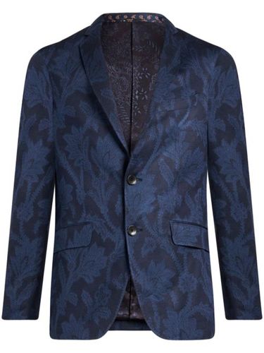 Blazer boutonné à fleurs en jacquard - ETRO - Modalova